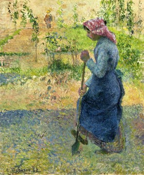 Camille Pissarro Painting - paysanne couchant 1882 Camille Pissarro